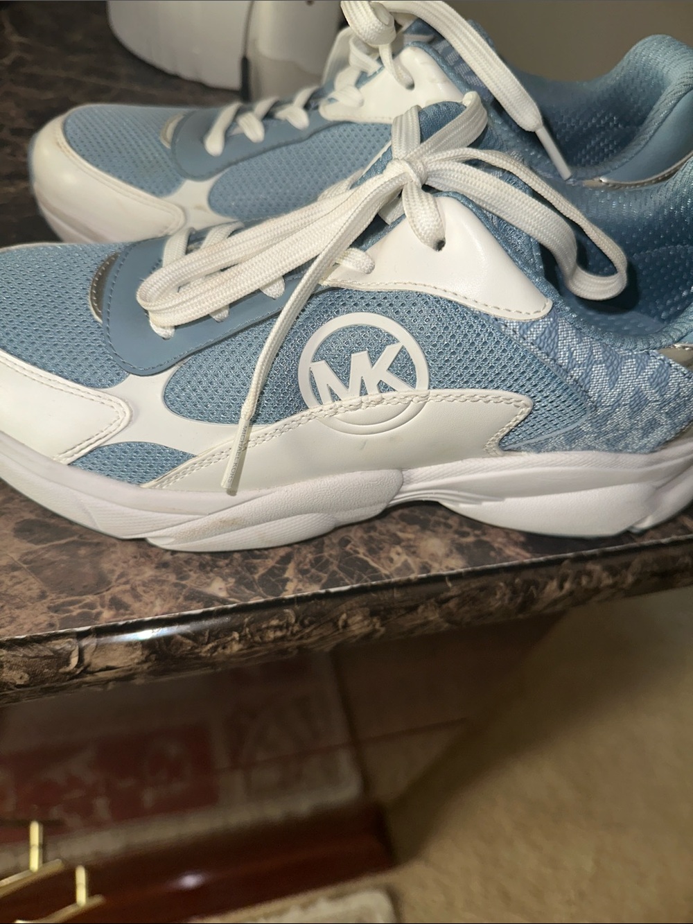 Micheal Kors Blue & White Sneakers